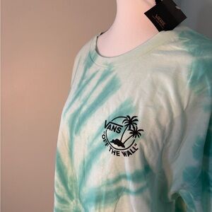 Vans Green and White Tie-Dye Tee